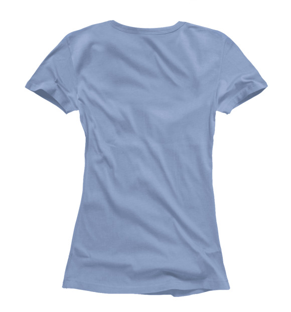 Женская футболка с изображением Васильки цвета Белый