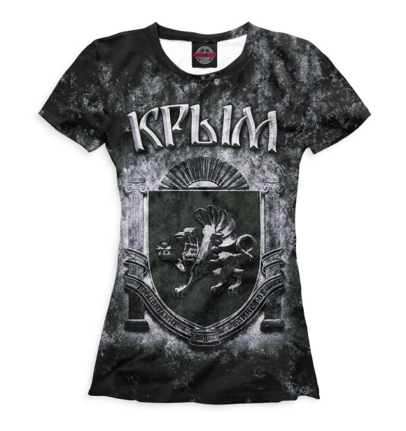Женская футболка с изображением Крым цвета Белый