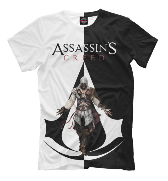 Мужская футболка с изображением Assassin's Creed цвета Белый
