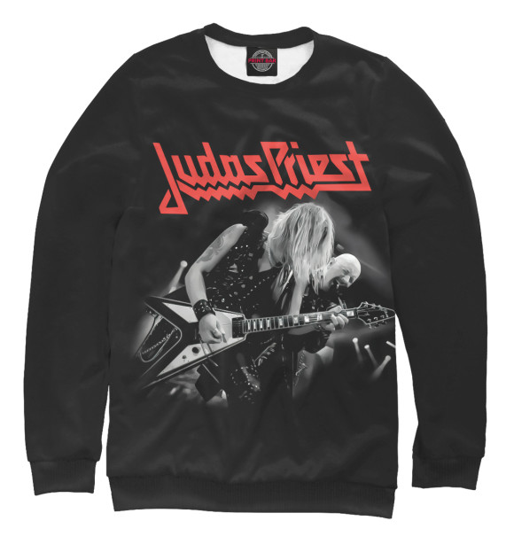 Женский свитшот с изображением Judas Priest цвета Белый