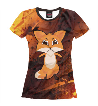 Женская футболка Fox - Злится