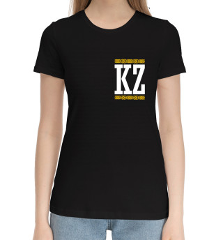 Женская хлопковая футболка Казахстан