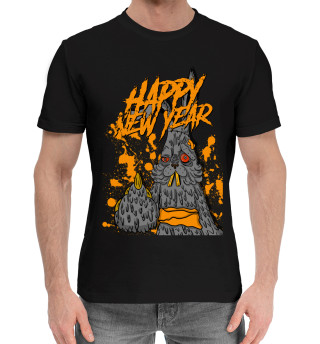 Мужская хлопковая футболка Happy New Year
