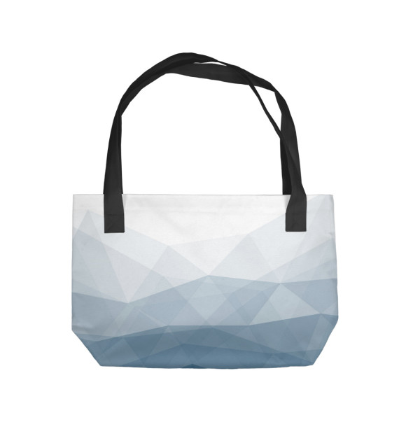 Пляжная сумка с изображением Синий градиент цвета 