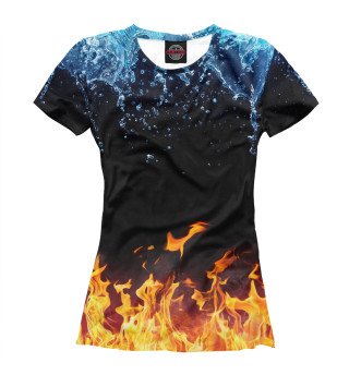 Женская футболка Вода и Пламя