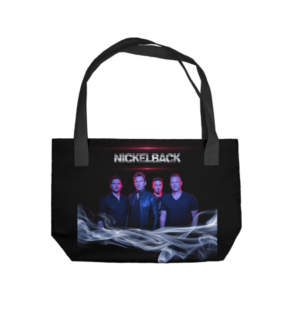 Пляжная сумка с изображением Nickelback цвета 
