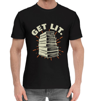 Мужская хлопковая футболка Читай - get lit