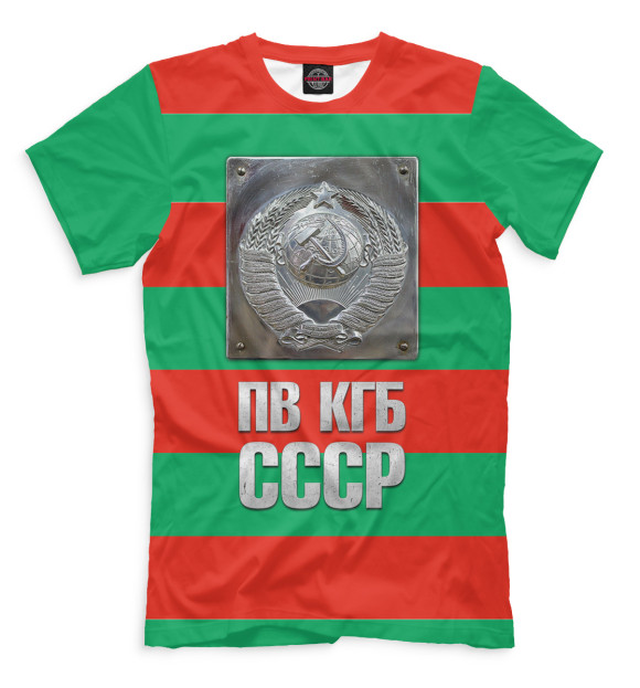 Мужская футболка с изображением ПВ КГБ цвета Молочно-белый