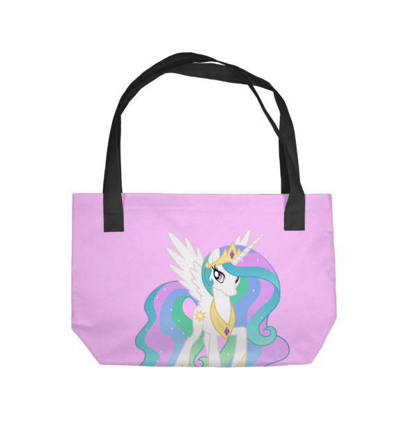 Пляжная сумка с изображением Принцесса Селестия цвета 