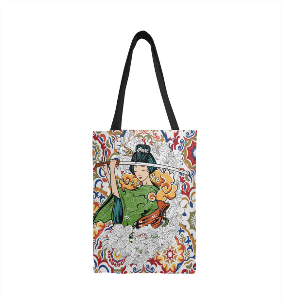 Сумка-шоппер с изображением Дочери самурая цвета 