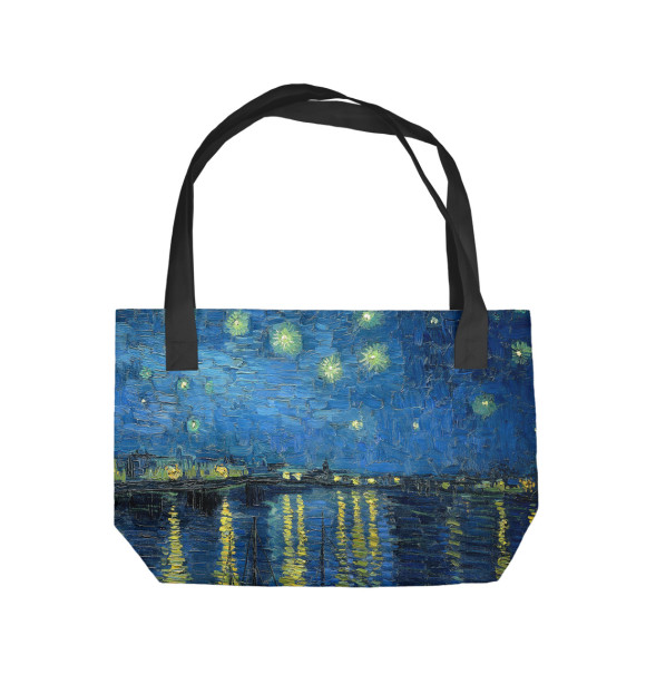 Пляжная сумка с изображением Ван Гог цвета 