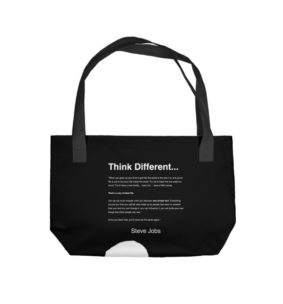 Пляжная сумка с изображением Стив Джобс цвета 
