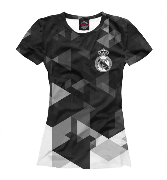 Женская футболка с изображением Real Madrid Abstract Collection цвета Белый