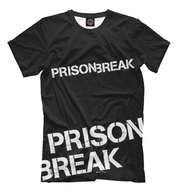 Футболка для мальчиков с изображением Prison Break цвета Черный