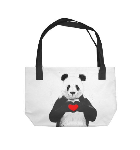 Пляжная сумка с изображением Панда цвета 