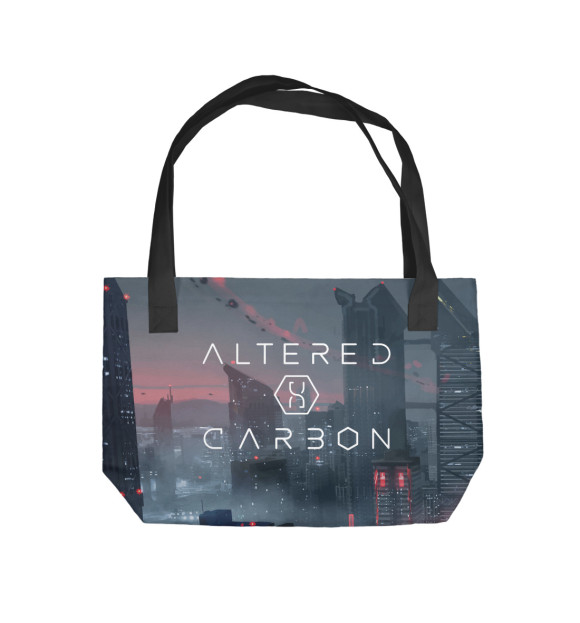 Пляжная сумка с изображением Altered Carbon цвета 