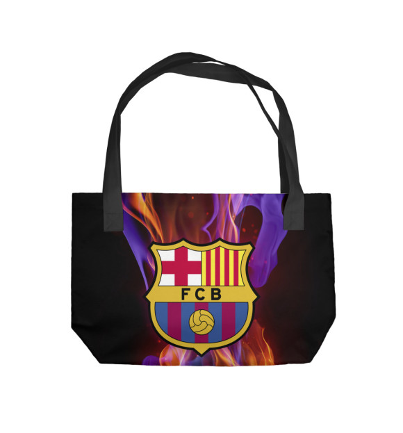 Пляжная сумка с изображением Barcelona цвета 