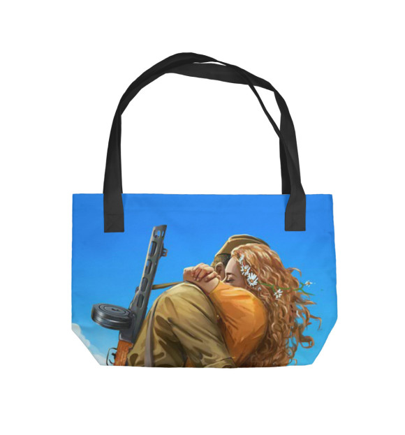 Пляжная сумка с изображением Победа цвета 