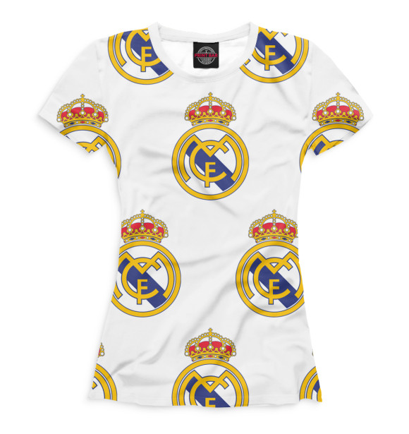Футболка для девочек с изображением Real Madrid цвета Белый