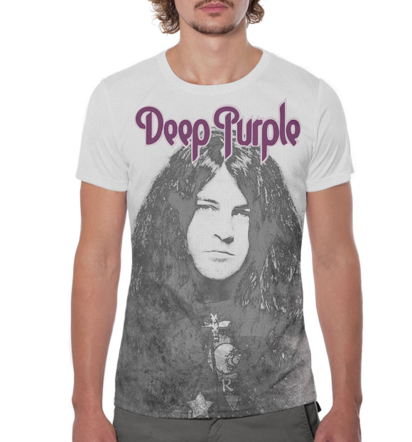 Мужская футболка с изображением Deep Purple цвета Белый