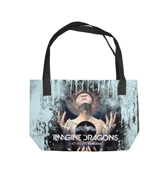 Пляжная сумка с изображением Imagine Dragons цвета 