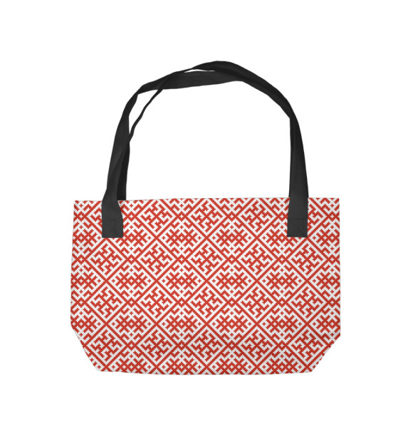 Пляжная сумка с изображением Духобор (Обережная Вышивка) цвета 