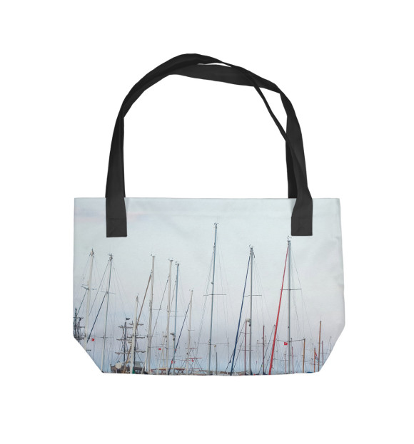 Пляжная сумка с изображением Яхты цвета 