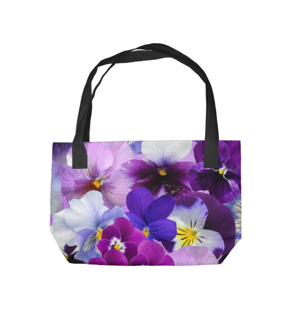 Пляжная сумка с изображением Flowers цвета 