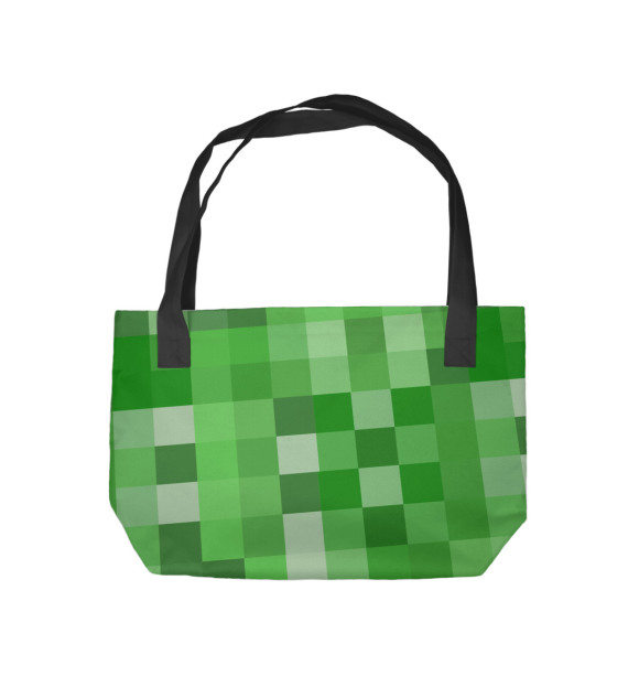 Пляжная сумка с изображением Minecraft Creeper цвета 