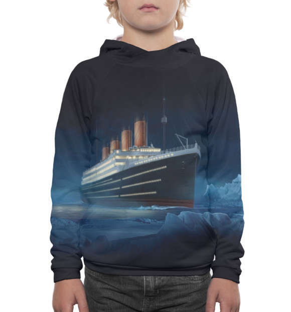 Худи для мальчика с изображением Титаник цвета Белый