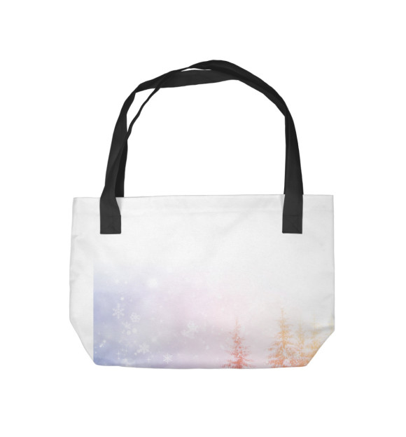 Пляжная сумка с изображением Christmas winter цвета 