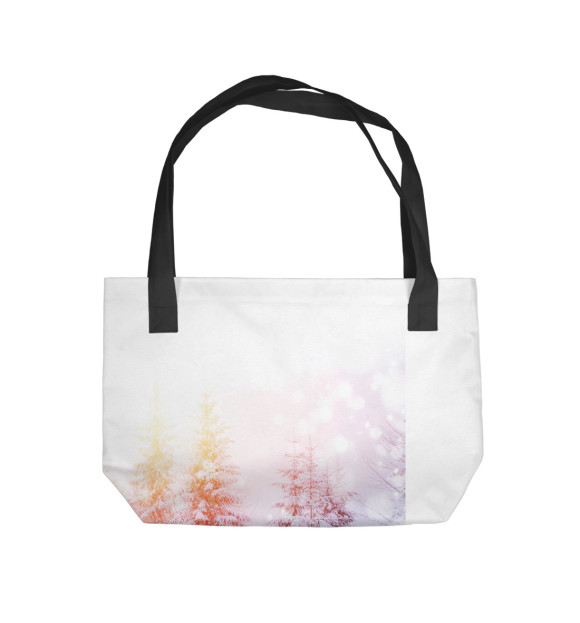 Пляжная сумка с изображением Christmas winter цвета 