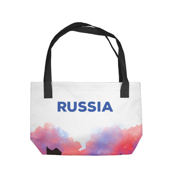 Пляжная сумка с изображением Футбол Россия цвета 