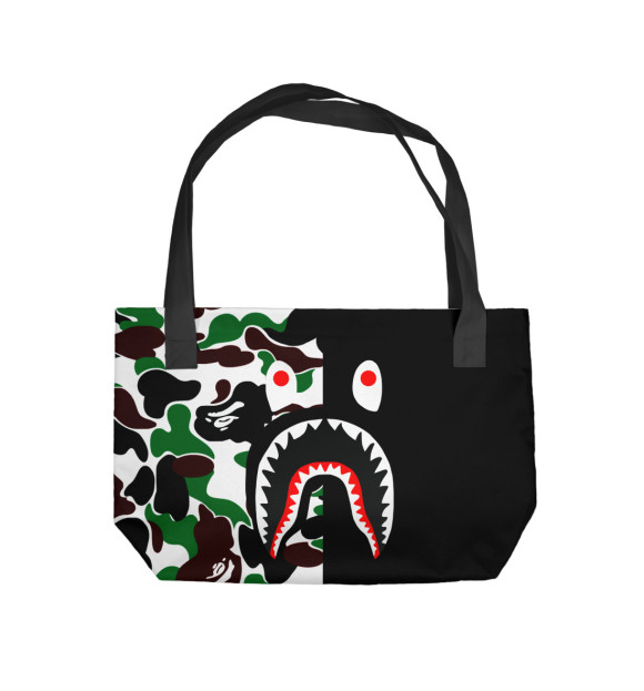 Пляжная сумка с изображением Bape Shark цвета 