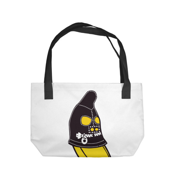 Пляжная сумка с изображением Банан в маске цвета 