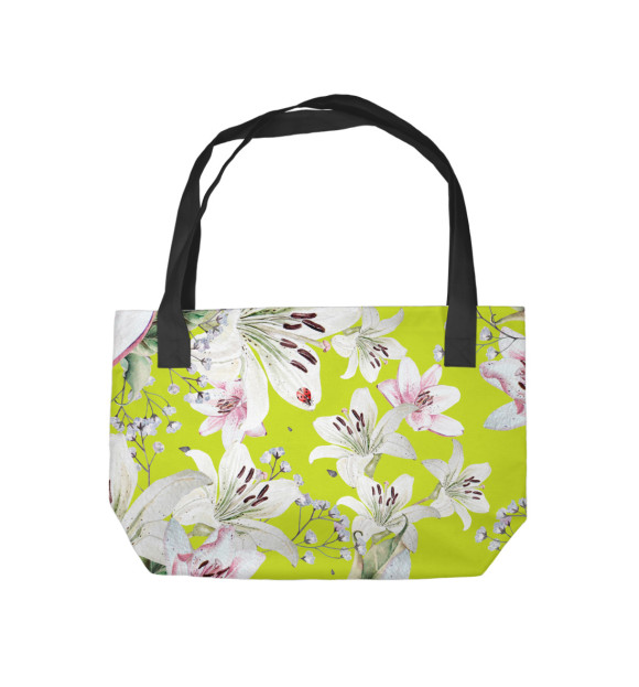 Пляжная сумка с изображением Сад лилий цвета 