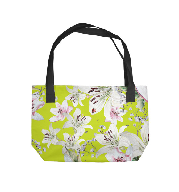 Пляжная сумка с изображением Сад лилий цвета 