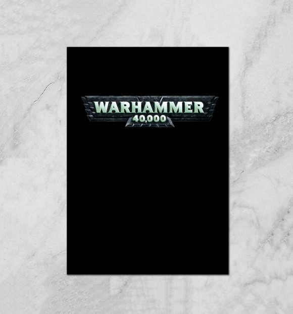 Плакат с изображением Warhammer 40000 цвета Белый