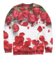 Свитшот для девочек Лепестки красных роз