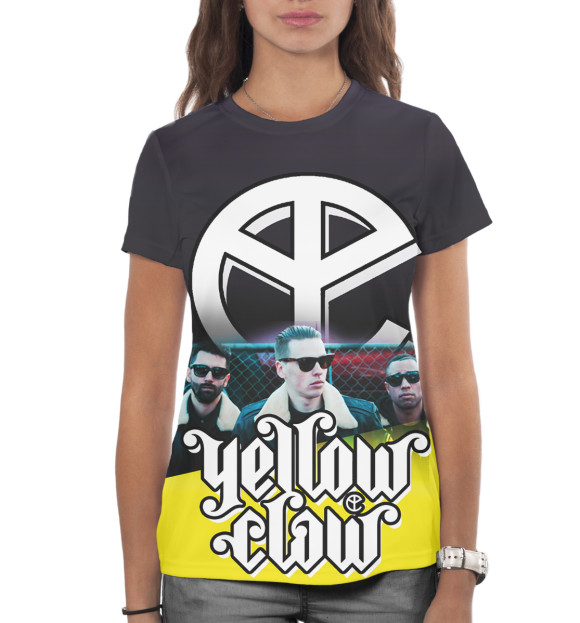 Женская футболка с изображением Yellow Claw цвета Белый