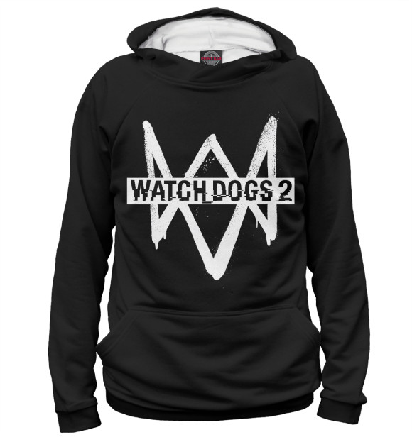 Мужское худи с изображением Watch Dogs 2 цвета Белый