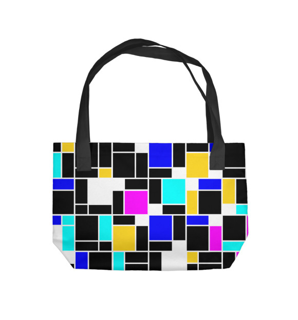 Пляжная сумка с изображением Мондриан цвета 