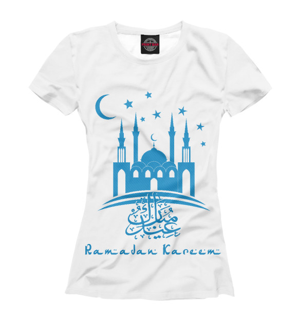 Женская футболка с изображением Рамадан цвета Белый