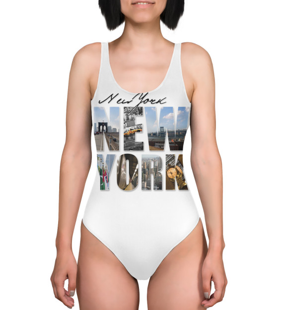 Купальник-боди с изображением New York City цвета 
