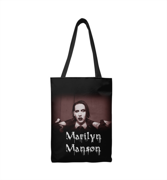 Сумка-шоппер с изображением Marilyn Manson цвета 