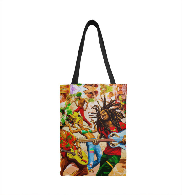 Сумка-шоппер с изображением Ямайка, Боб Марли цвета 