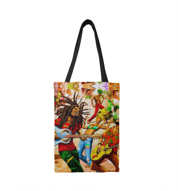 Сумка-шоппер с изображением Ямайка, Боб Марли цвета 