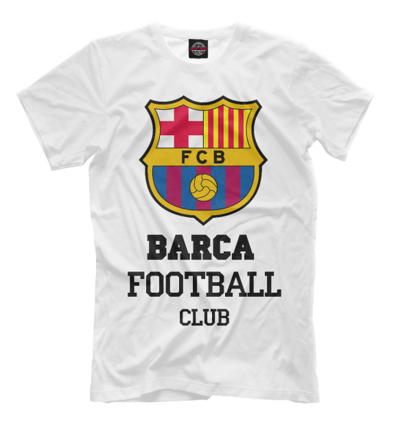 Футболка для мальчиков с изображением Barca FC цвета Молочно-белый