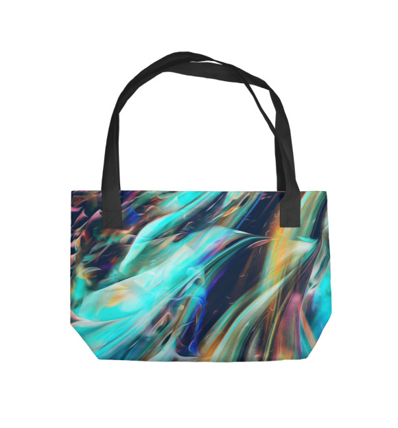 Пляжная сумка с изображением Абстрактные волны цвета 