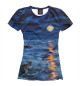 Женская футболка Луна и море